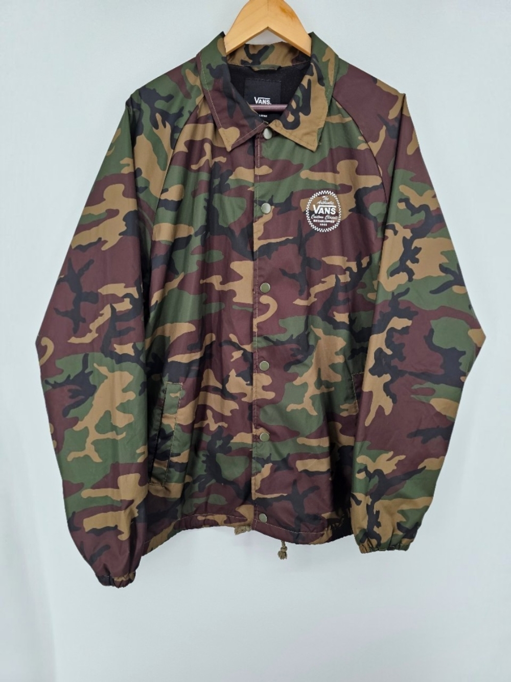 Vans Torrey Camo Coach Jacket Men's XL Camouflage Skate Streetwear